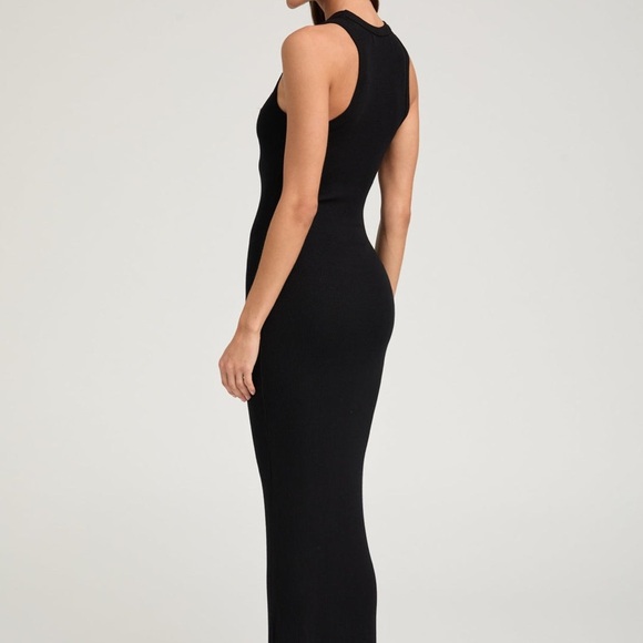 SIMON MILLER RIB Black Racer Maxi Dress, XS - Picture 3 of 9
